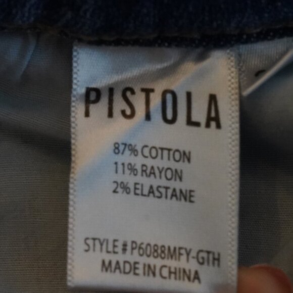 Pistola, Keaton, High Rise Slim Straight Leg Jeans, Light Medium Wash, Blue - Picture 2 of 6